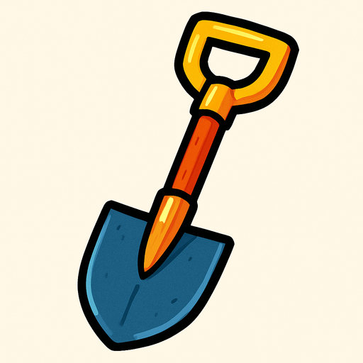 shovel.
In-Game asset.  2d.  High contrast.  No shadows