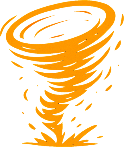 Make this a tornado.
In-Game asset.  2d.  High contrast.  No shadows