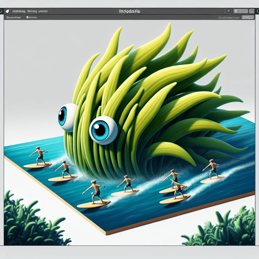 Seeweed with eyes.
Single Game Texture.  In-Game asset.  2d.  Blank background.  High contrast.  No shadows