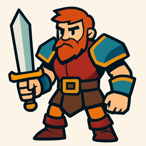 game Charakter.
In-Game asset.  2d.  High contrast.  No shadows