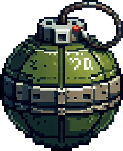 2d bomb photo realistic.
Single Game Texture. In-Game asset. 2d. Blank background. High contrast. No shadows.
