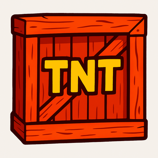 tnt box.
In-Game asset.  2d.  High contrast.  No shadows