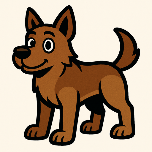 Un perro.
In-Game asset.  High contrast.  No shadows