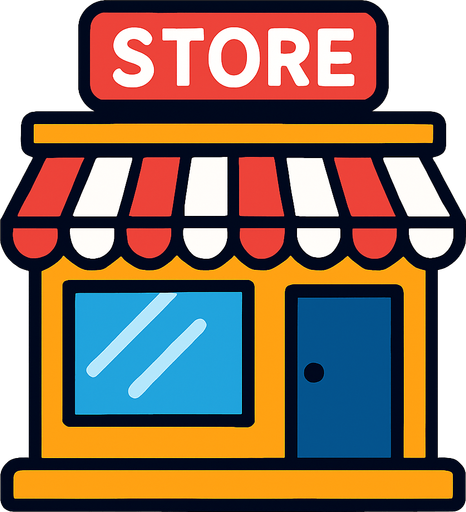 Store.
In-Game asset.  2d.  High contrast.  No shadows