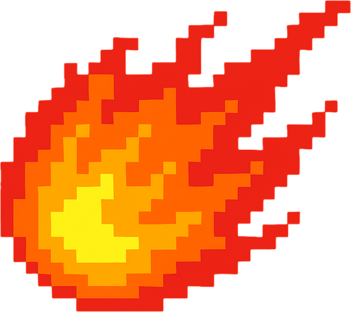 fire shoot pixel art.
In-Game asset.  2d.  High contrast.  No shadows