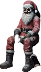 Eerie Christmas-inspired garage similar to a resident evil room
Single Game Texture. In-Game asset. 2d. Blank background. High contrast. No shadows.