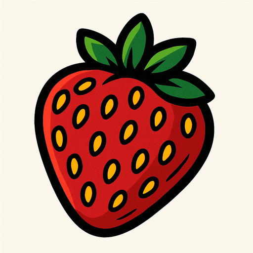 Çilek.
In-Game asset.  2d.  High contrast.  No shadows