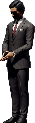 He is a business man and he is very rich and humble.
Single Game Texture. In-Game asset. 2d. Blank background. High contrast. No shadows.
