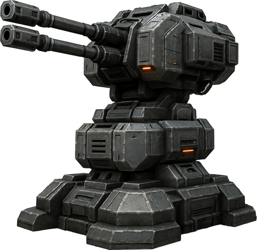 Uzay Savunma Kulesi - Yazısız - Gerçekçi.
In-Game asset.  High contrast.  No shadows