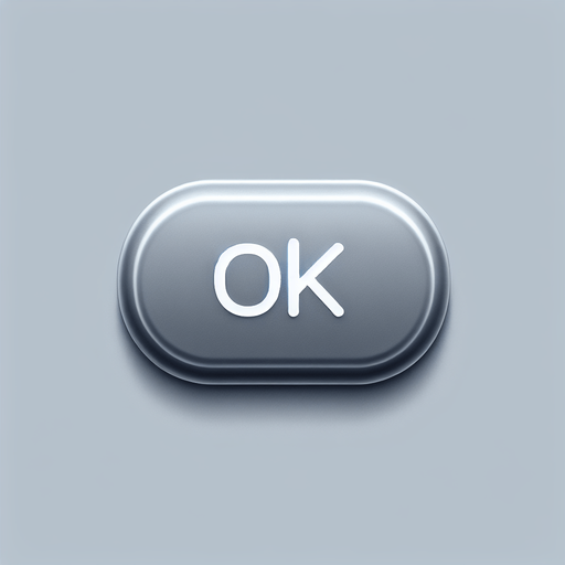 Professional horizontal rounded elongated rectangle grey button with text "Ok" in white.
High definition.