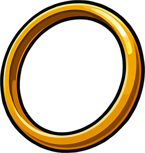 Cerceau dorée.
In-Game asset.  2d.  High contrast.  No shadows