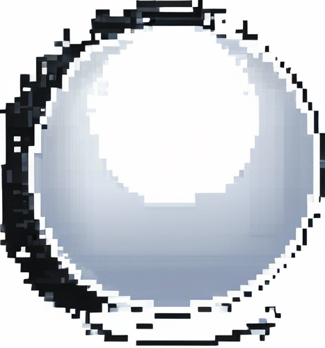 Black outline around the white bubble. Pixel