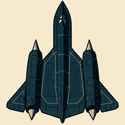 SR-71 uppifrån.
In-Game asset.  2d.  High contrast.  No shadows