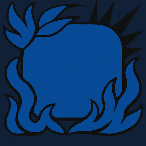 Crea una versión de este marco en color azul