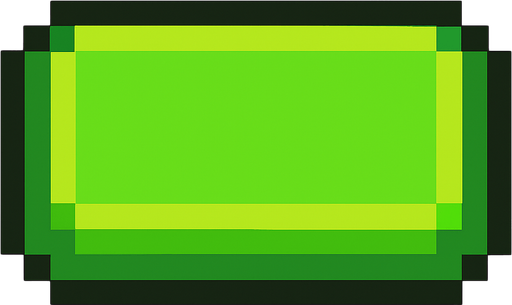 Button blank lime 2d pixilated topdown.
In-Game asset.  2d.  High contrast.  No shadows