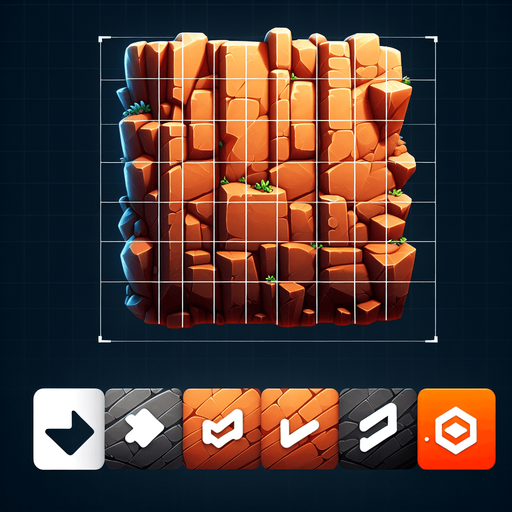 Research new AI tech.
Single Game Texture.  2d.  Blank background.  High contrast.  No shadows