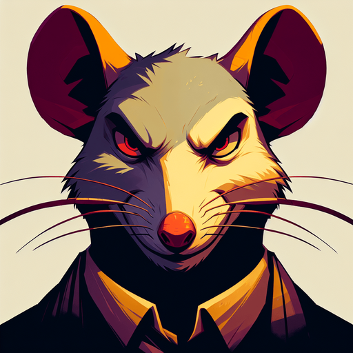 A good but dangerous rat. Warcraft 3 art..
Single Game Texture. In-Game asset. 2d. Blank background. High contrast. No shadows.