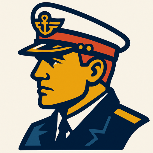 warship commander head looking right in game asset.
In-Game asset.  2d.  High contrast.  No shadows