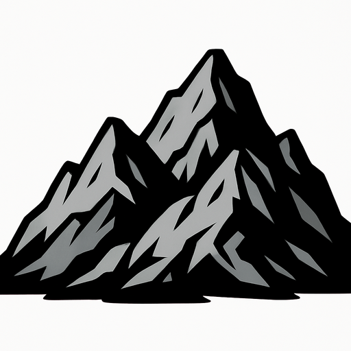 grii dağlar..
In-Game asset.  2d.  High contrast.  No shadows