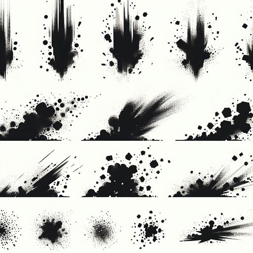 A sprite sheet of dust particles. like from someone walking
Single Game Texture. In-Game asset. 2d. Blank background. High contrast. No shadows.