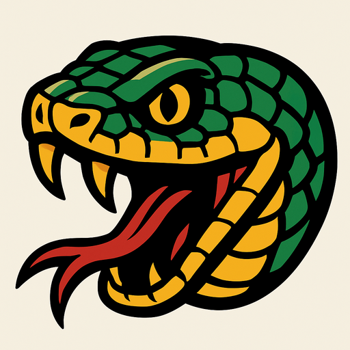 snake head.
In-Game asset.  2d.  High contrast.  No shadows