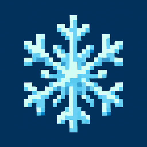 pixel bir kar yap.
In-Game asset.  2d.  High contrast.  No shadows