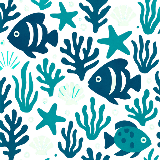 birbirini tekrar eden sualtı görseli oluştur.
In-Game asset.  2d.  High contrast.  No shadows