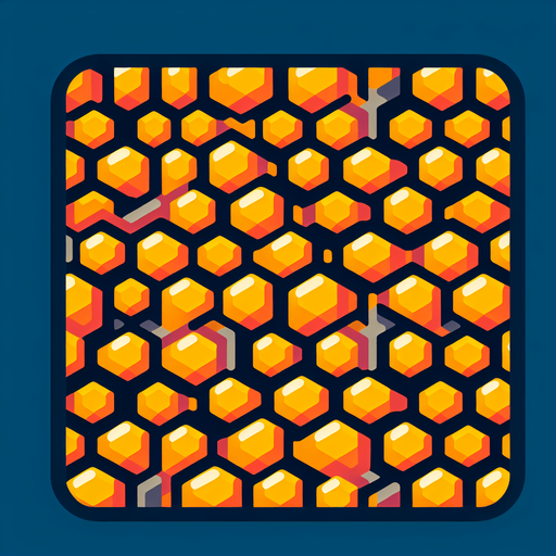 beehive patter 2d color.
Single Game Texture.  In-Game asset.  2d.  Blank background.  High contrast.  No shadows