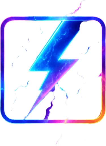 Ability icon 'Lighting storm' . cyberpunk. abstract. Futuer. different colors. HD colors