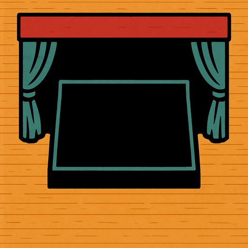 Topdown stageplay design no instruments or crowd, only the base.
In-Game asset.  2d.  High contrast.  No shadows