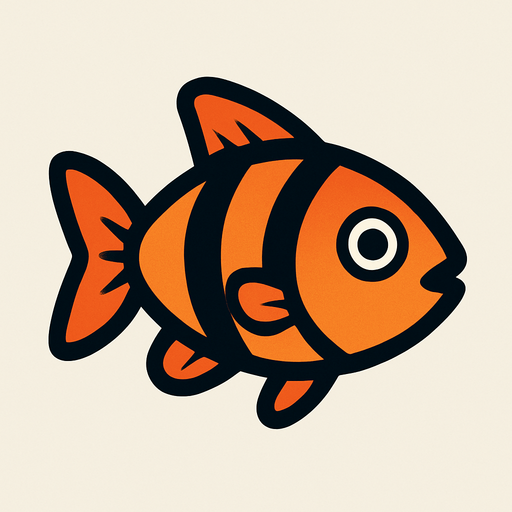 small fish.
In-Game asset.  2d.  High contrast.  No shadows