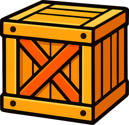 Make a box.
In-Game asset.  2d.  High contrast.  No shadows