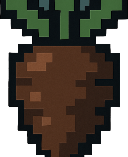 Choco but all parts of the carrot are visible and only the carrot is painted brown