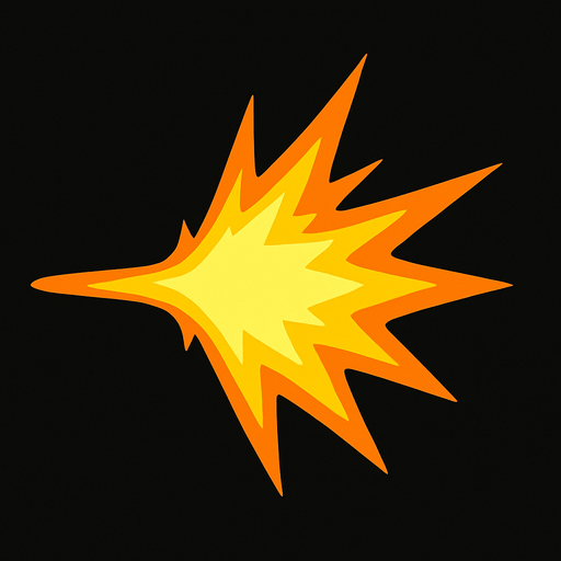 muzzle flash.
In-Game asset.  2d.  High contrast.  No shadows