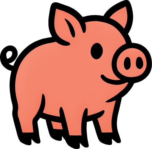 pig.
In-Game asset.  2d.  High contrast.  No shadows
