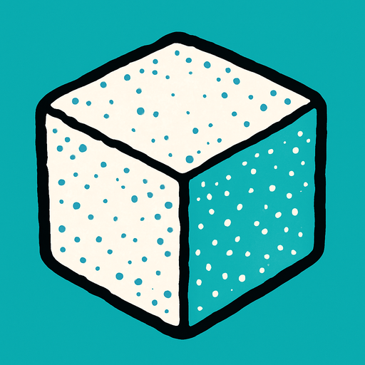 sugar cube.
In-Game asset.  2d.  High contrast.  No shadows