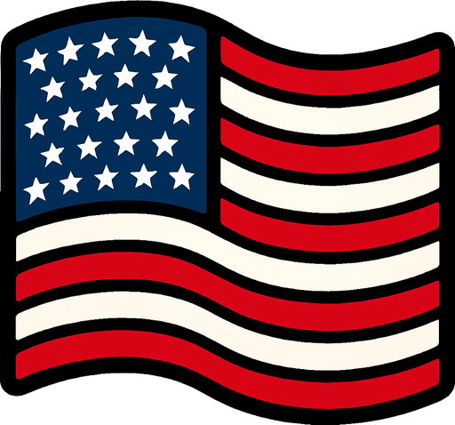usa flag.
In-Game asset.  2d.  High contrast.  No shadows