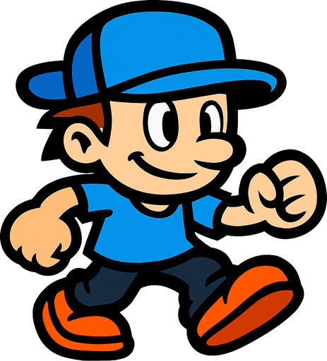 icy  tower guy.
In-Game asset.  2d.  High contrast.  No shadows