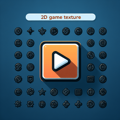 button play.
Single Game Texture. In-Game asset. 2d. Blank background. High contrast. No shadows.