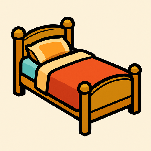 bed.
In-Game asset.  2d.  High contrast.  No shadows