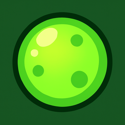 Survivor.io style 2D greenish exp sphere made by HABBY PTE. LTD. No exp written on it.
In-Game asset.  2d.  High contrast.  No shadows