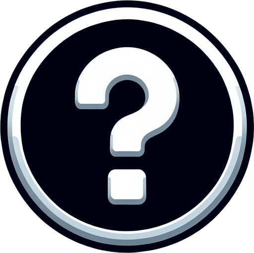 A white question mark in a circle, like for a help button in a game..
Single Game Texture. In-Game asset. 2d. Blank background. High contrast. No shadows.