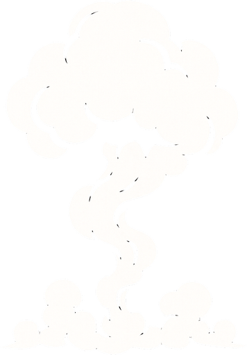white smoke look on top.
In-Game asset.  2d.  High contrast.  No shadows