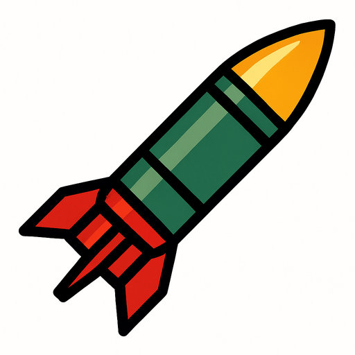 Un misile.
In-Game asset.  2d.  High contrast.  No shadows