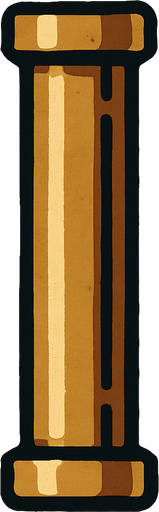 una tuberia en vertical, una sola sin ningua otra y sin y en otra direccion.
In-Game asset.  2d.  High contrast.  No shadows