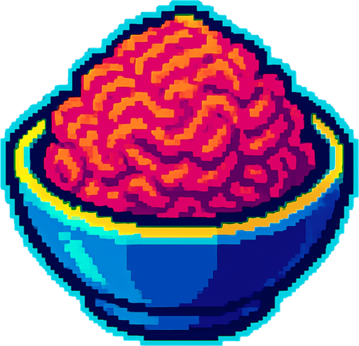 A ball of ground fish in a bowl.