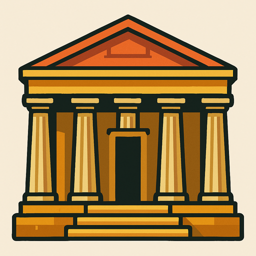 Greek Temple.
In-Game asset.  2d.  High contrast.  No shadows