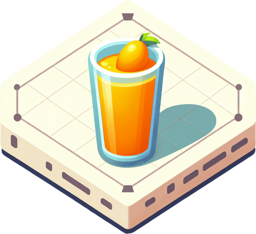 A nice glass of mango lassie.
Single Game Texture. In-Game asset. 2d. Blank background. High contrast. No shadows.