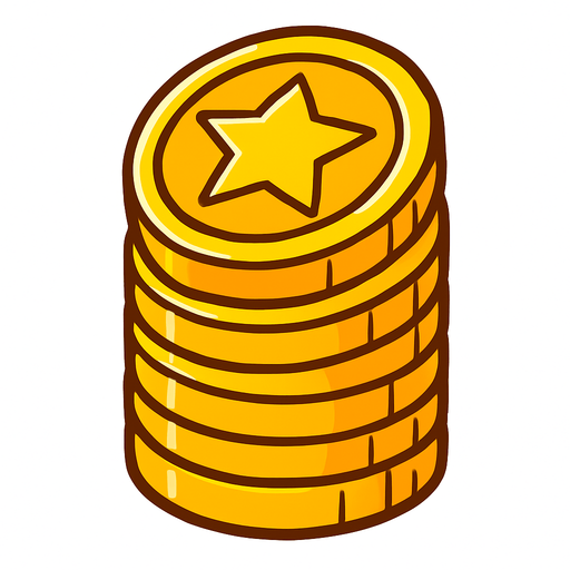 gold.
In-Game asset.  2d.  High contrast.  No shadows