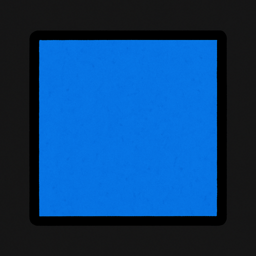 Un cuadrado azul.
In-Game asset.  2d.  High contrast.  No shadows